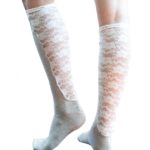 Effen met kanten panel (crème) - crème gemêleerd 41 - 43