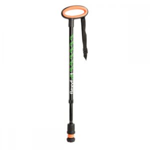 Wandelstok met ovalen handvat - zwart