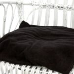 Hoes voor ringkussen - badstof hoes zwart